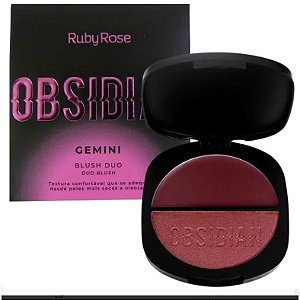 Ruby Rose Obsidian Gemini Blush Duo Para Maquiagem Facial Pele Glow Profissional Variação:OG03