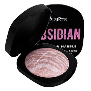 Ruby Rose Obsidian Carved In Marble Baked Blush Iluminador Marmorizado Maquiagem Glow Variação:Aphrodite Of Milos