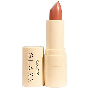 Batom Ruby Rose Glass Velvety Cremoso 3,2ml Lábios Alta Pigmentação Variação:BG06
