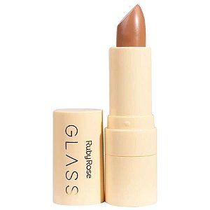 Batom Ruby Rose Glass Velvety Cremoso 3,2ml Lábios Alta Pigmentação Variação:BG01