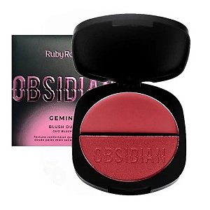 Ruby Rose Obsidian Gemini Blush Duo Para Maquiagem Facial Pele Glow Profissional Variação:OG01