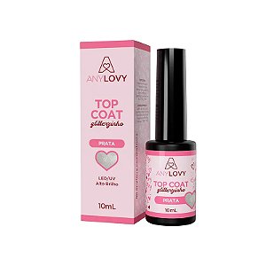Top Coat Anylovy 9g 10g UV LED Para Unhas Efeito Cristal Matte Glitter Cover Variação:Top Coat Prata