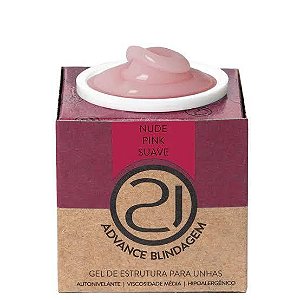 Gel Blindagem Ecoline Advance 32g UV LED Para Unhas Banho De Gel Alongamento Variação:Nude Pink Suave