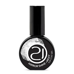 Top Coat Nails 21 Mirror Shine 12ml UV LED Sem Goma Brilho Espelhado Para Unhas Variação:Milky