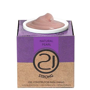 Gel Construtor Ecoline Strong Nails 21 34g Alongamento Unhas UV LED Variação:Natural Pearl