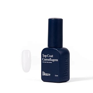 Top Coat Camuflagem Bluwe 11ml UV LED Para Unhas Gel Fibra Acrigel Variação:Silk White