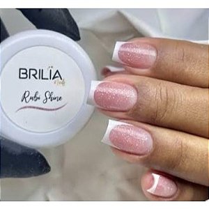 Gel Shine Brilia Nails 15g UV LED Para Alongamento De Unhas Rubi Renda Lolita Variação:Rubi Shine