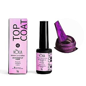 Top Coat Selante Vòlia 9g UV LED Para Unhas Em Gel Alongamento Nail Designer Variação:Butterfly Pink