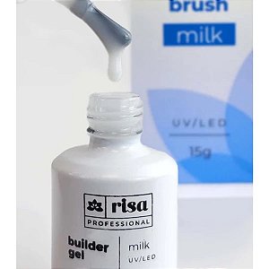 Risa Builder Gel Brush 15g UV LED Gel Construtor Para Alongamento De Unhas Variação:Milk