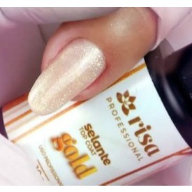 Selante Top Coat Risa 10g UV LED Nude Pink Silver Gold Renda Finalizador Para Unhas Variação:Gold