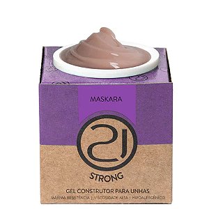 Gel Construtor Ecoline Strong Nails 21 34g Alongamento Unhas UV LED Variação:Maskara