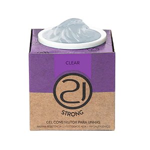 Gel Construtor Ecoline Strong Nails 21 16g Alongamento Unhas UV LED Variação:Clear
