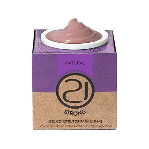 Gel Construtor Ecoline Strong Nails 21 16g Alongamento Unhas UV LED Variação:Natural