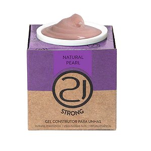 Gel Construtor Ecoline Strong Nails 21 16g Alongamento Unhas UV LED Variação:Natural Pearl