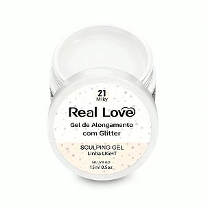 Gel Com Glitter Real Love 15ml UV LED Para Alongamento E Decoração De Unhas Variação:21