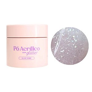 Pó Acrílico Vòlia 20g Com Glitter Shine Para Alongamento De Unhas Variação:Blanc Shine