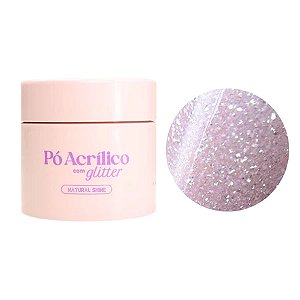 Pó Acrílico Vòlia 20g Com Glitter Shine Para Alongamento De Unhas Variação:Natural Shine