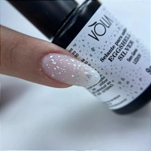 Top Coat Selante Vòlia 9g UV LED Para Unhas Em Gel Alongamento Nail Designer Variação:Eggshell Silver