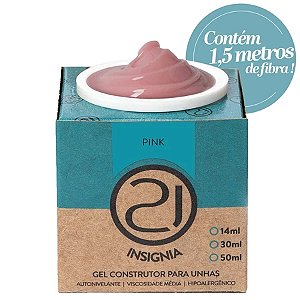 Gel Construtor Ecoline Insignia Nails 21 56g Com Fibra Alongamento UV LED Variação:Pink