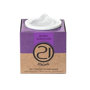 Gel Construtor Ecoline Strong Nails 21 34g Alongamento Unhas UV LED Variação:Borda Camuflada