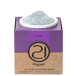Gel Construtor Ecoline Strong Nails 21 34g Alongamento Unhas UV LED Variação:Clear