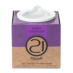 Gel Construtor Ecoline Strong Nails 21 16g Alongamento Unhas UV LED Variação:Borda Camuflada