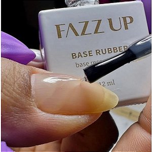Rubber Base Fazz Up 12ml UV LED Para Unhas Blindagem Nivelamento Profissional Variação:Rubber Transparente
