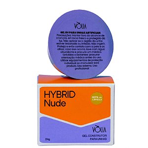 Gel Construtor Volia Blister 24g Alongamento Fibra Molde F1 UV LED Variação:Hybrid Nude