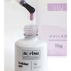 Risa Builder Gel Brush 15g UV LED Gel Construtor Para Alongamento De Unhas Variação:Lily