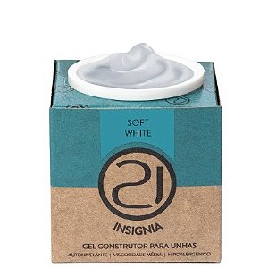 Gel Construtor Ecoline Insignia Nails 21 6g UV LED Alongamento Fibra Molde F1 Tips Variação:Soft White