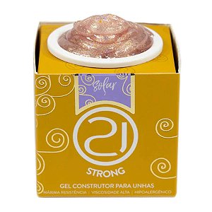 Gel Construtor Ecoline Strong Nails 21 34g Alongamento Unhas UV LED Variação:Solar