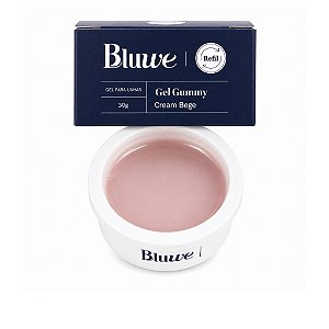 Gel Bluwe Refil 30g UV LED Para Alongamento De Unhas Nail Designer Variação:Gummy Cream Bege