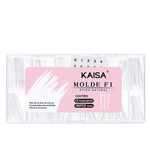 Molde F1 Kaisa 150pcs 15 Tamanhos Para Alongamento De Unhas Gel Acrigel Variação:Quadrada Ápice Natural