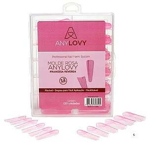 Moldes Anylovy Para Alongamento De Unhas F1 Mix Color Bailarina Francesa Reversa Variação:Francesa Reversa 120un