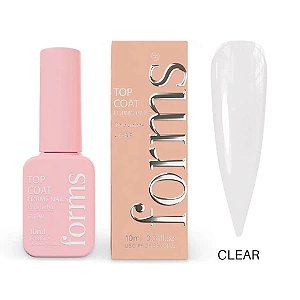 Top Coat Forms 10ml Sem HEMA Sem TPO UV LED Para Unhas Gel Fibra Variação:Clear