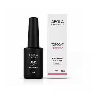 Top Coat Aegla Pro 12ml 12g UV LED Para Unhas Rendinha Brilho Intenso Variação:Rendinha