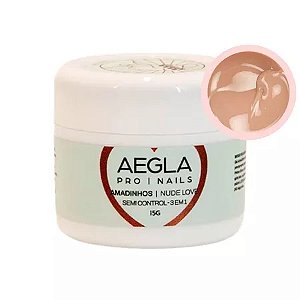 Gel Semi Control Amadinhos Aegla 15g UV LED Para Alongamento De Unhas Variação:Nude Love