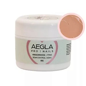 Gel Semi Control Amadinhos Aegla 15g UV LED Para Alongamento De Unhas Variação:Pink