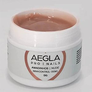 Gel Semi Control Amadinhos Aegla 15g UV LED Para Alongamento De Unhas Variação:Nude