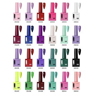 Esmalte Em Gel Zem 10ml UV LED Para Unhas Nail Art Profissional Variação:Kit 05 Cores