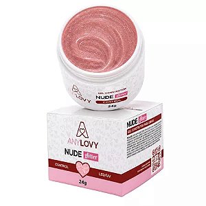 Gel Anylovy 24g UV LED Para Alongamento De Unhas Construtor Control Cover Nude Variação:Autonivelante Nude Glitter