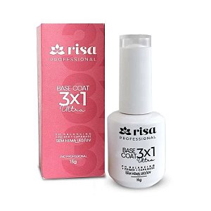 Base Coat 3x1 Ultra Risa 15g Sem HEMA Primer PH Base Gel UV LED