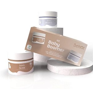 Kit Baby Boomer Beltrat 2 Géis 24g Nude E Branco Alongamento Unhas UV LED