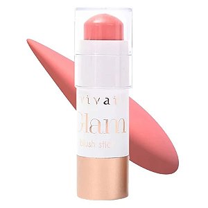Vivai Blush Stick Glam 8,4cm Bastão Cremoso Para Maquiagem Facial Efeito Natural Variação:01