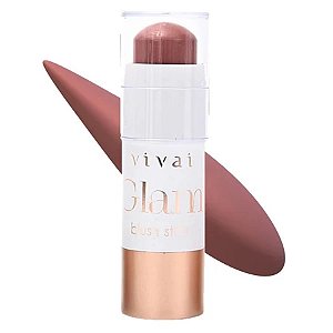 Vivai Blush Stick Glam 8,4cm Bastão Cremoso Para Maquiagem Facial Efeito Natural Variação:02