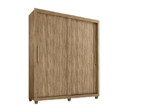 Roupeiro Zurique 2 Portas Sem Espelho - Cor Noce Bronze