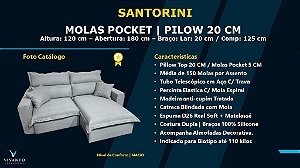 Estofado Santorini 2,80 (Alumínio Real e Eclipse Real)