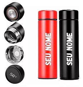 Garrafa térmica mostrador digital  500 ml (Gravação a Laser)