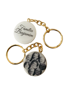 Chaveiro personalizável com imagem e qr code - valor unitário