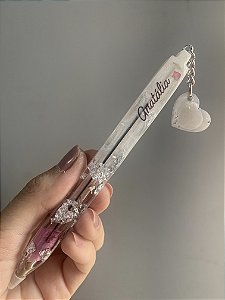 Caneta personalizada em resina - troca o refil